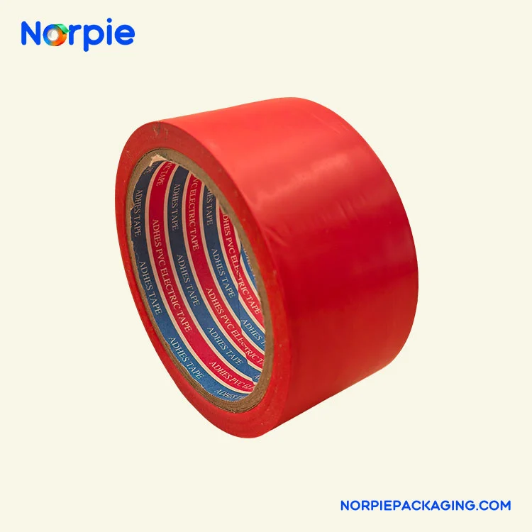 शुद्ध लाल चेतावनी टेप